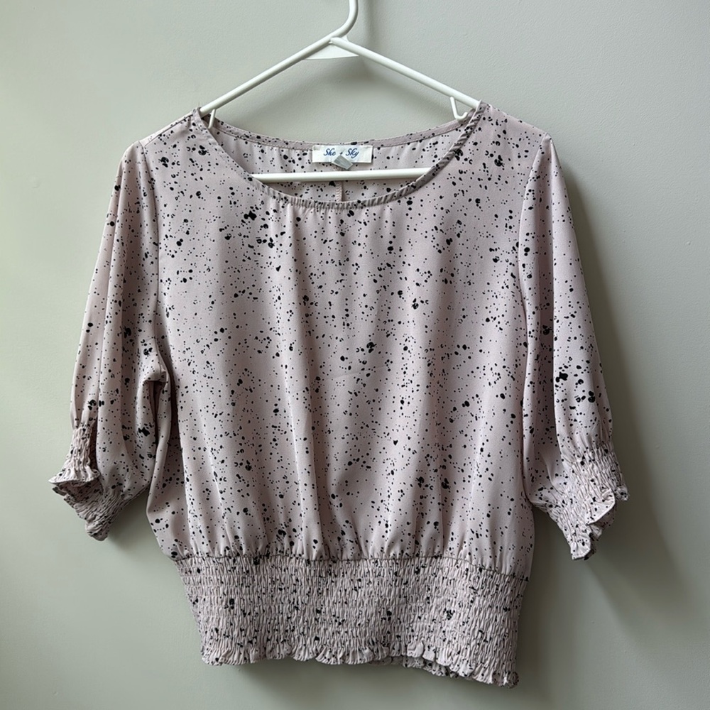 Speckled Light Pink Blouse